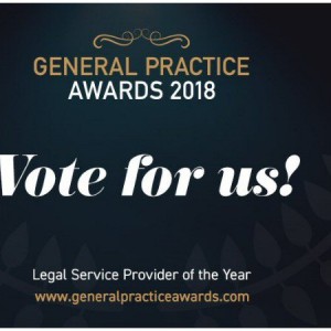 Vote For Us - GP Awards 'Legal Service Provider of the Year' 2018 