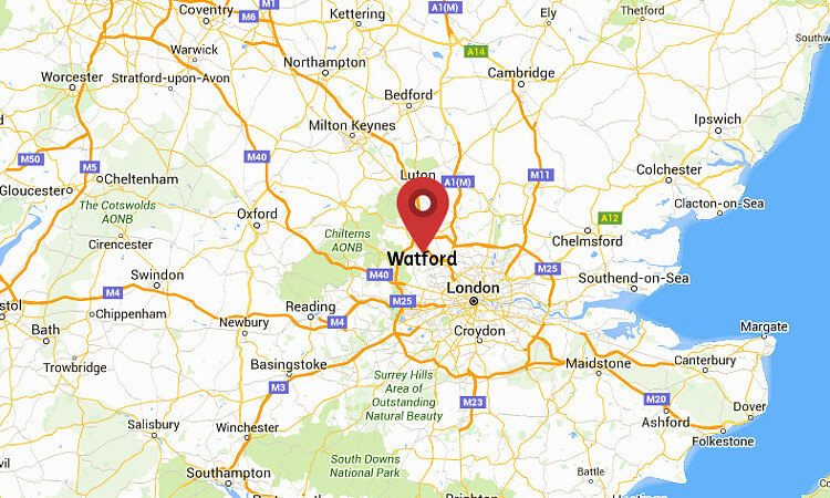 Watford map 750x450
