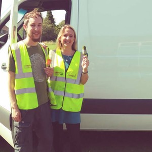 Volunteers Joe and Kellie